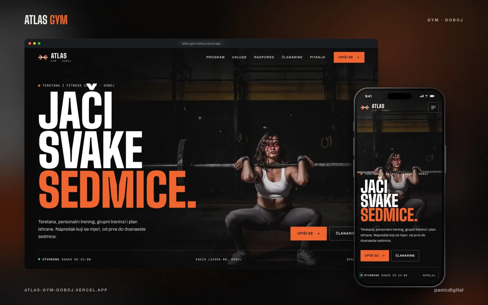 Atlas Gym pregled projekta