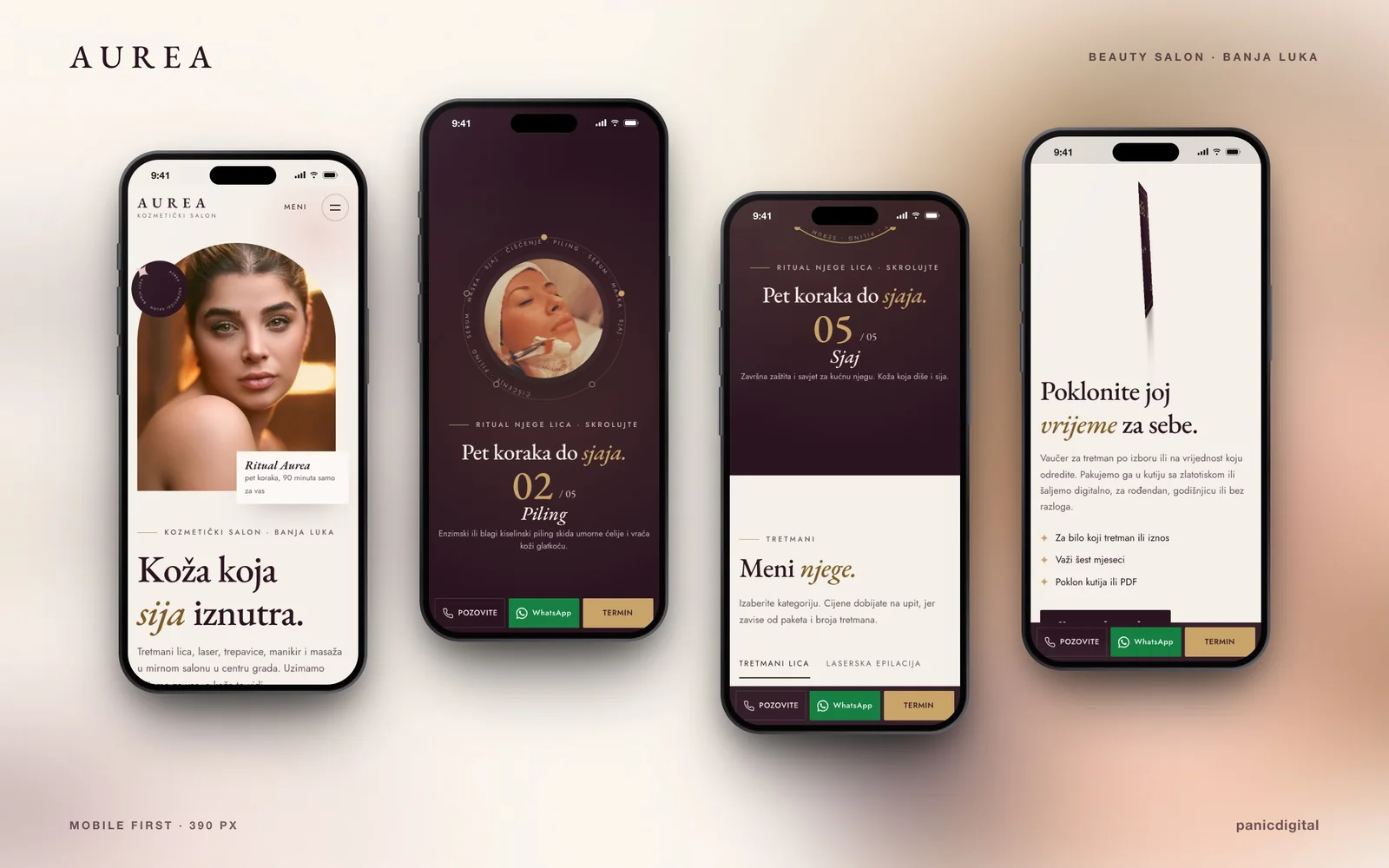 Aurea Beauty Salon — design detail 2