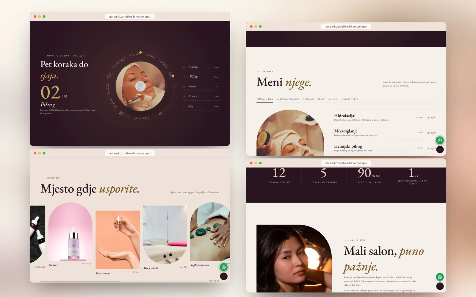 Aurea Beauty Salon — design detail 1