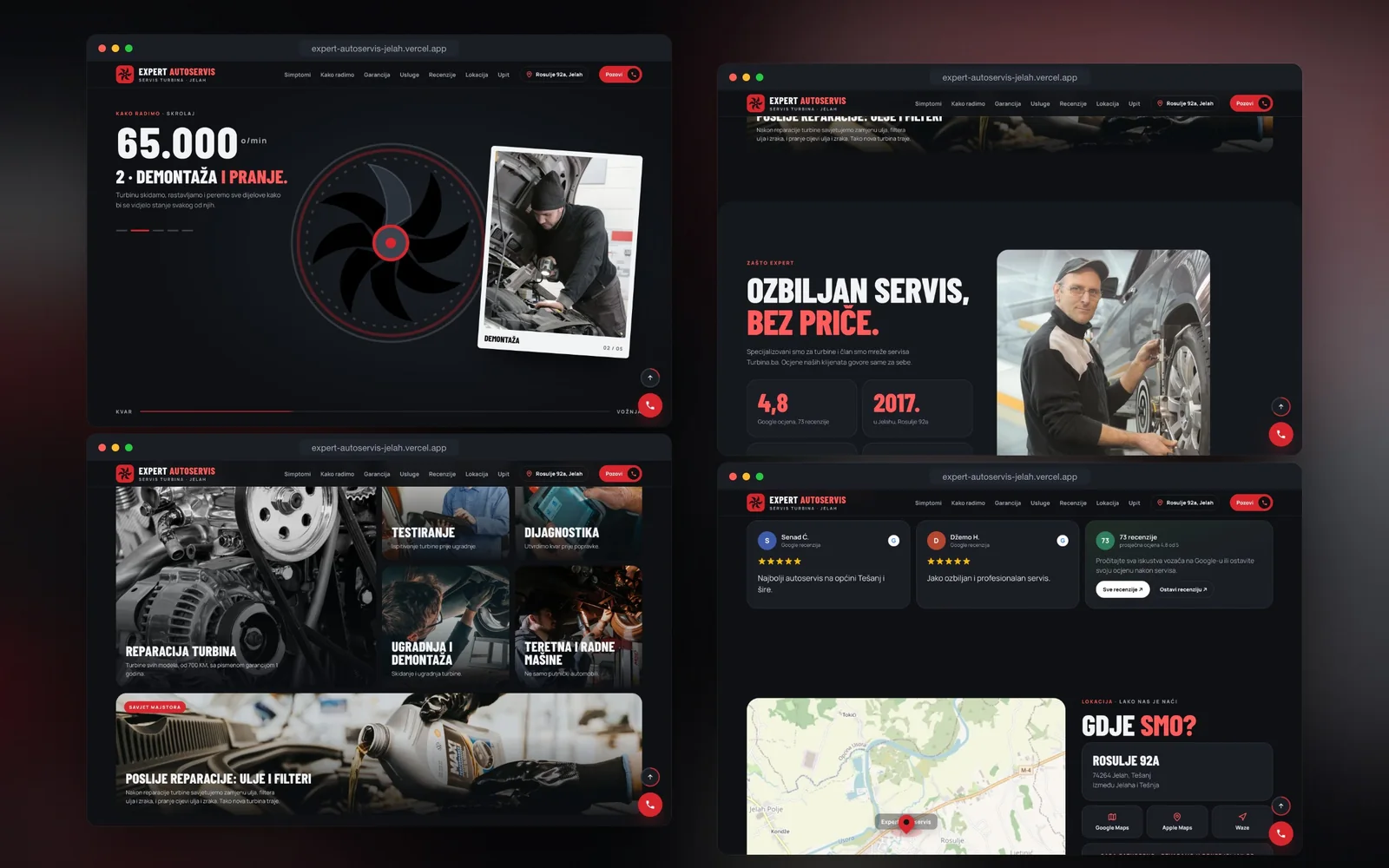 Expert Autoservis — design detail 1