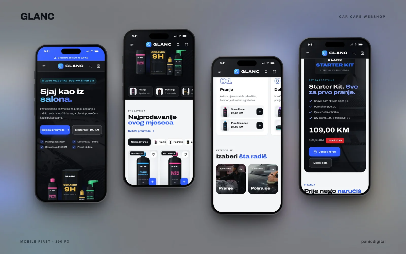GLANC Car Care — design detail 2