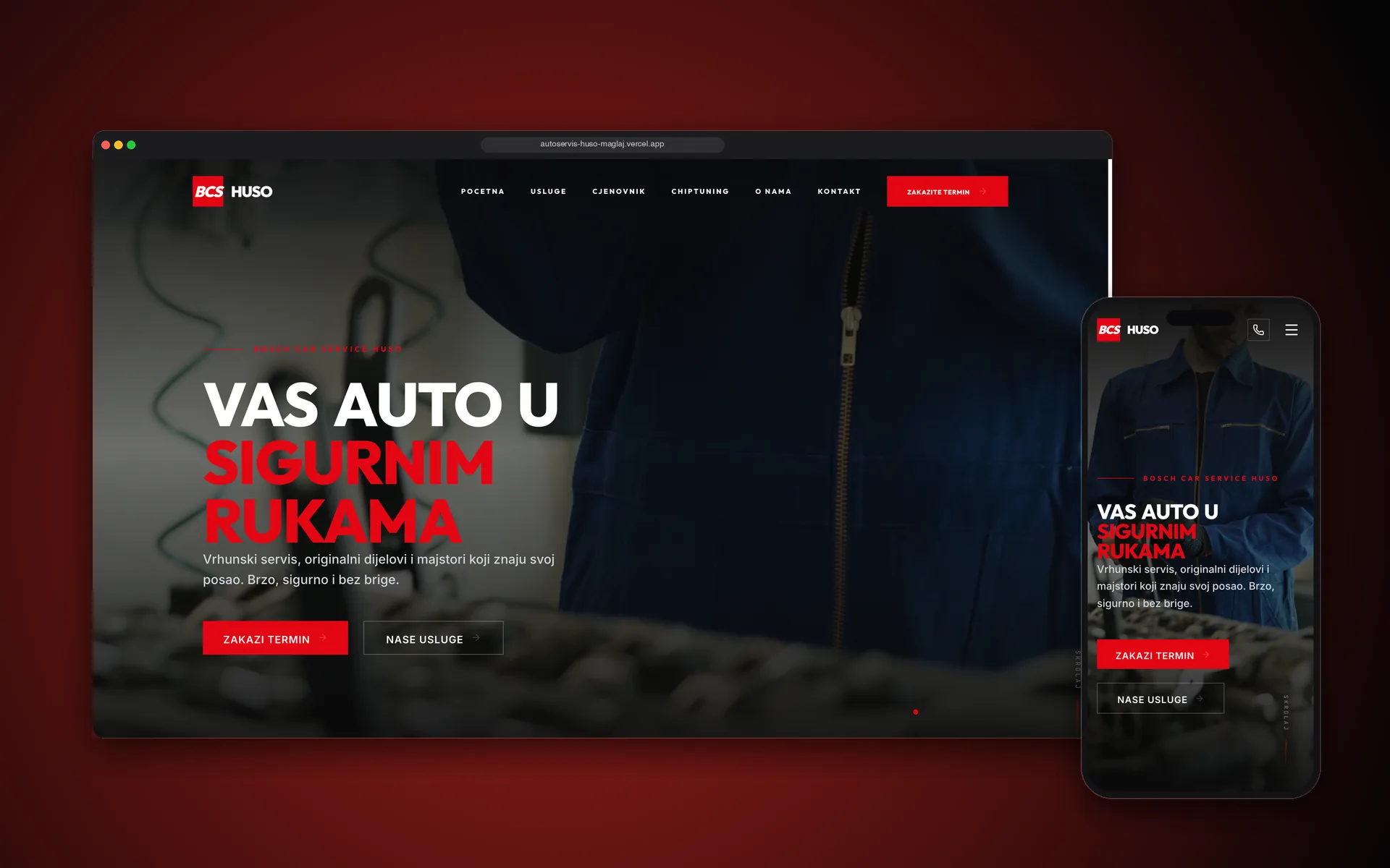 Auto Servis Huso Maglaj — detalj dizajna 1