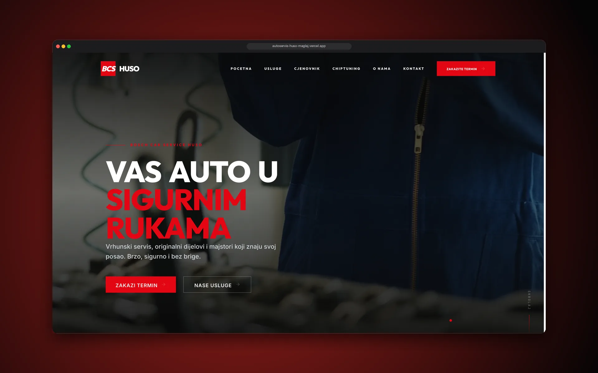 Auto Servis Huso Maglaj — detalj dizajna 2