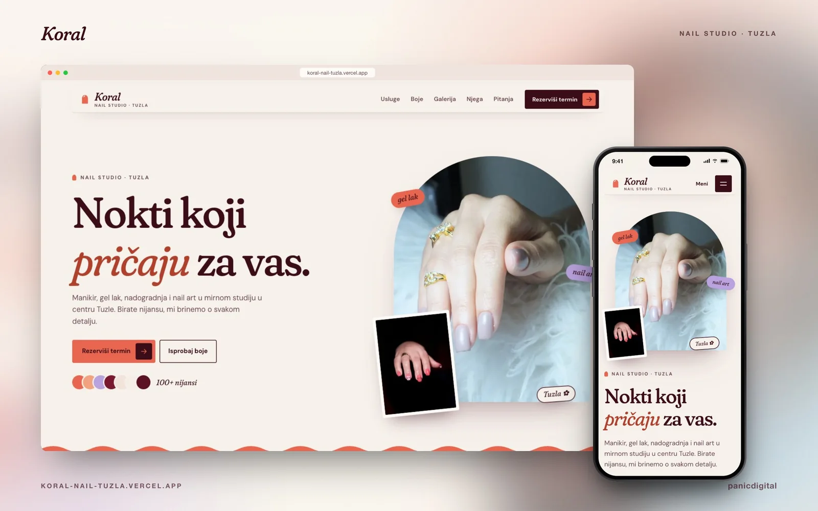 Koral Nail Studio pregled projekta