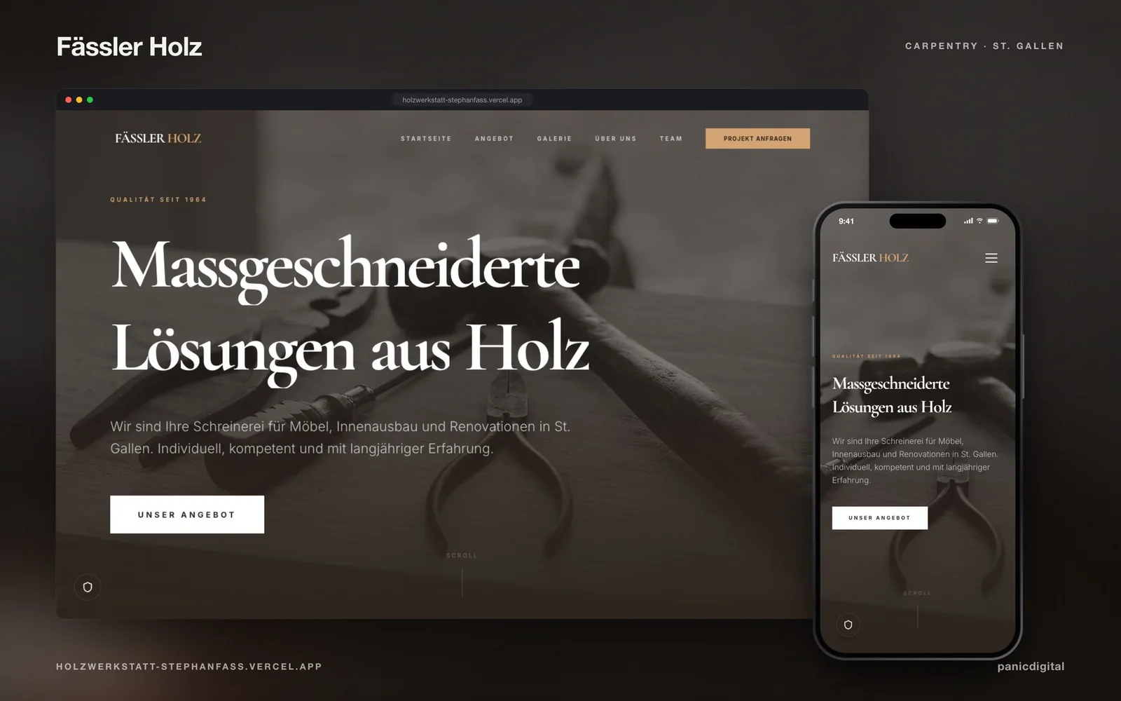 Holzwerkstatt Stephan Fass pregled projekta