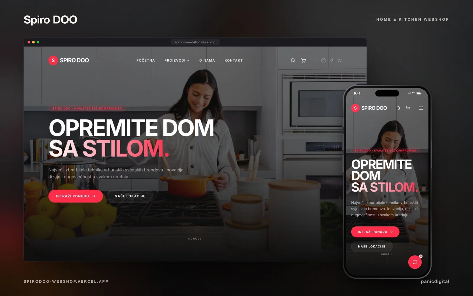 Spirodoo Webshop pregled projekta