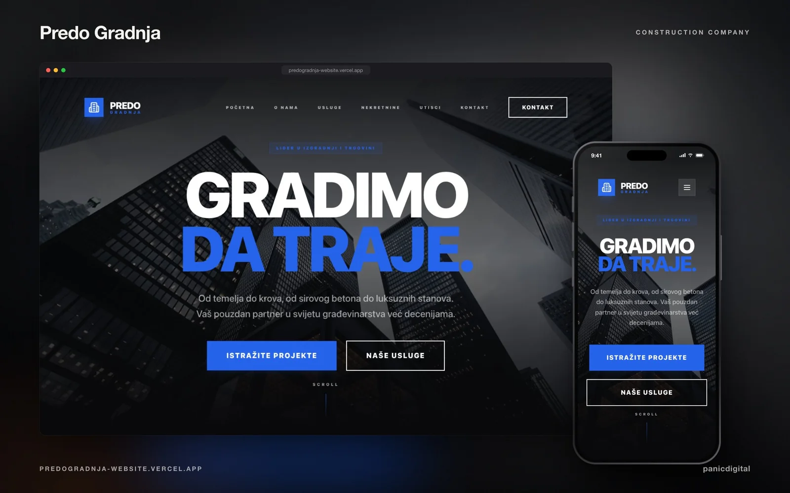 Predo Gradnja pregled projekta