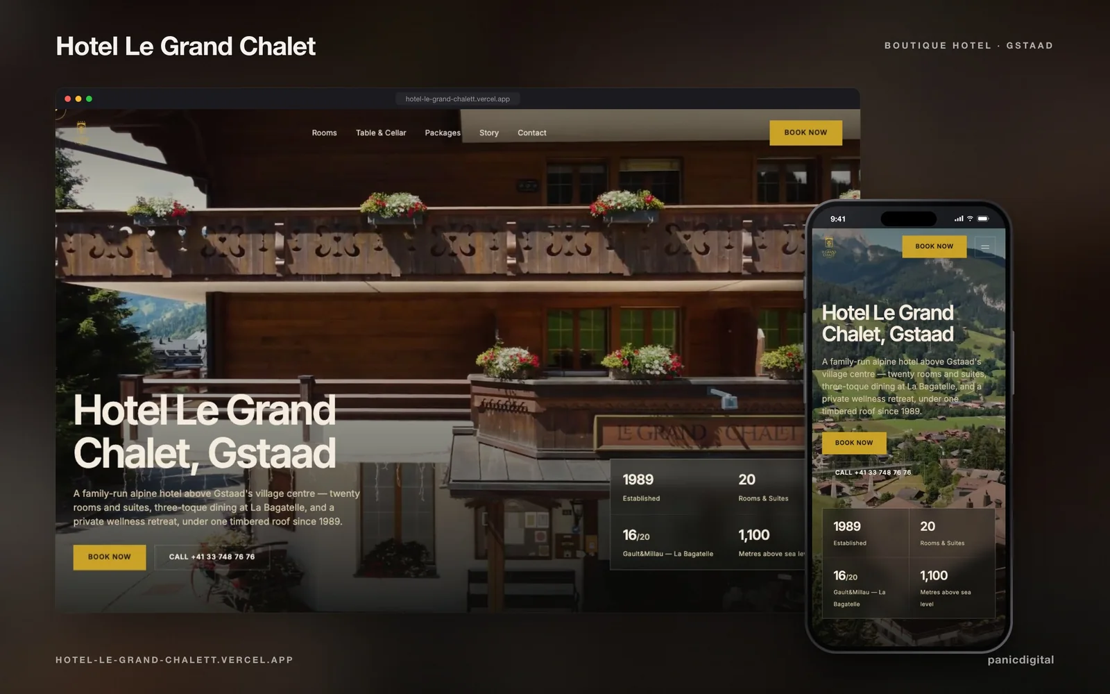 Hotel Le Grand Chalet pregled projekta