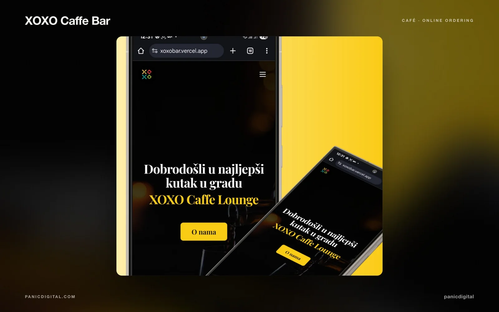 XOXO Caffe Bar pregled projekta