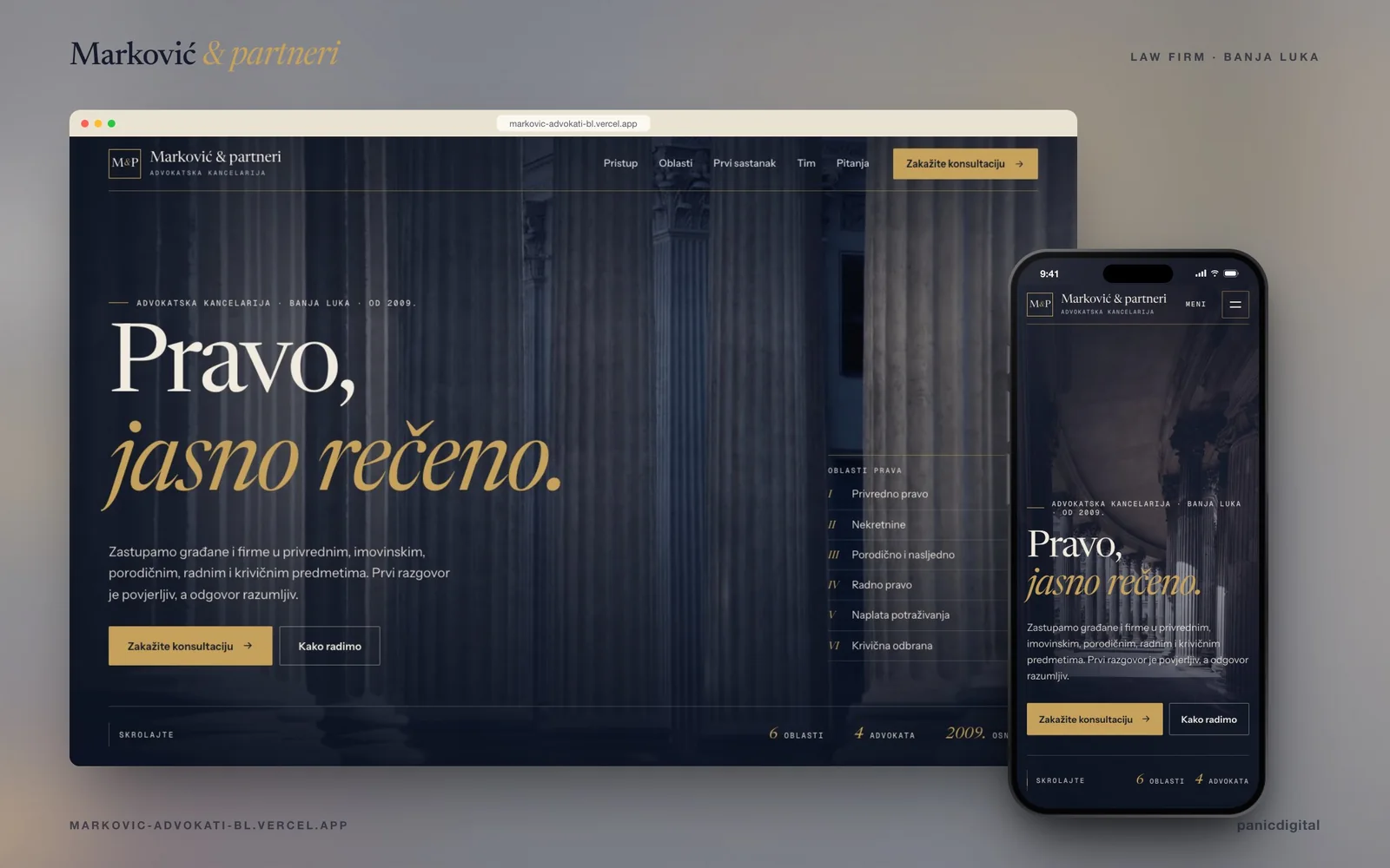 Marković & partneri pregled projekta