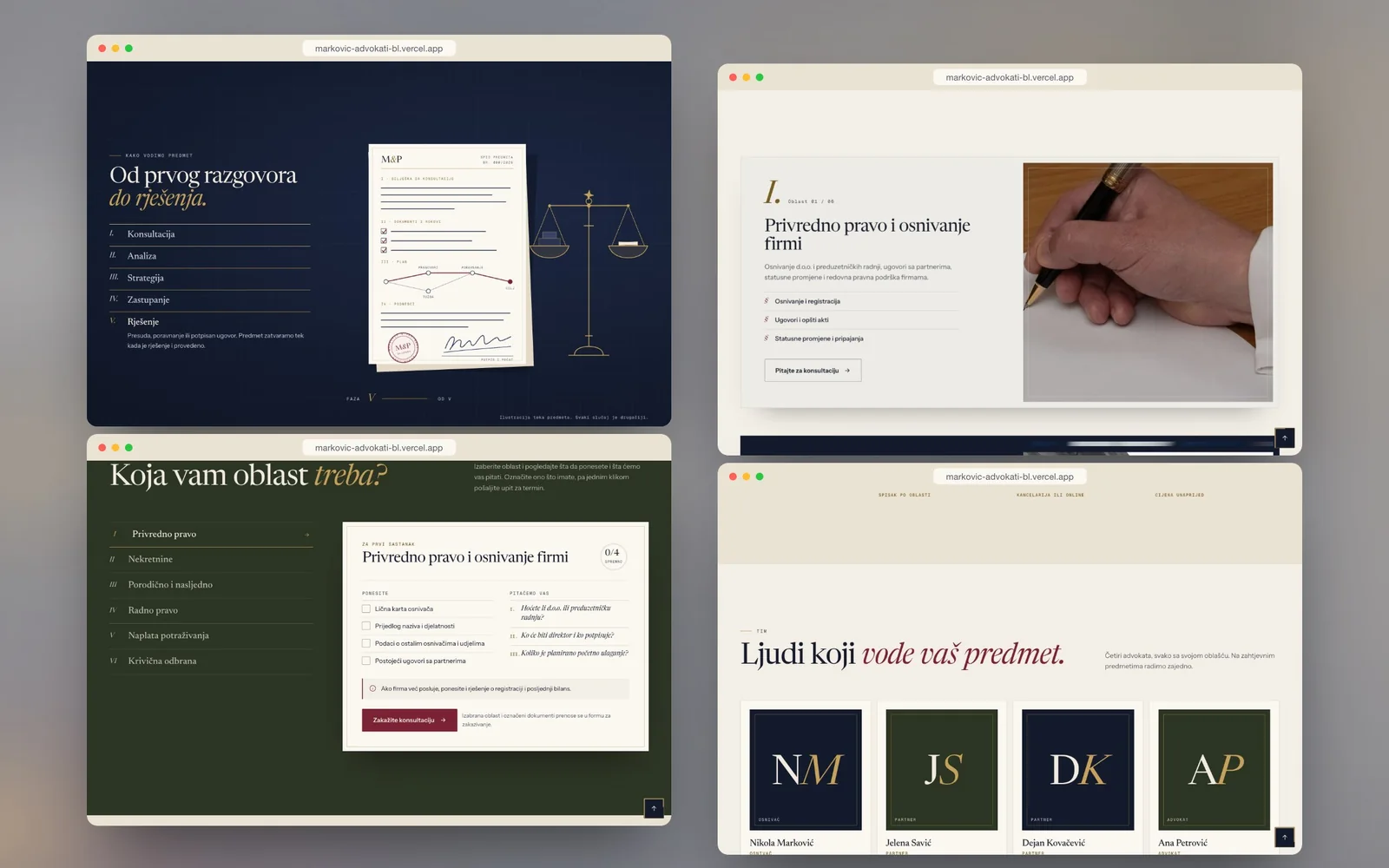 Marković & partneri — design detail 1