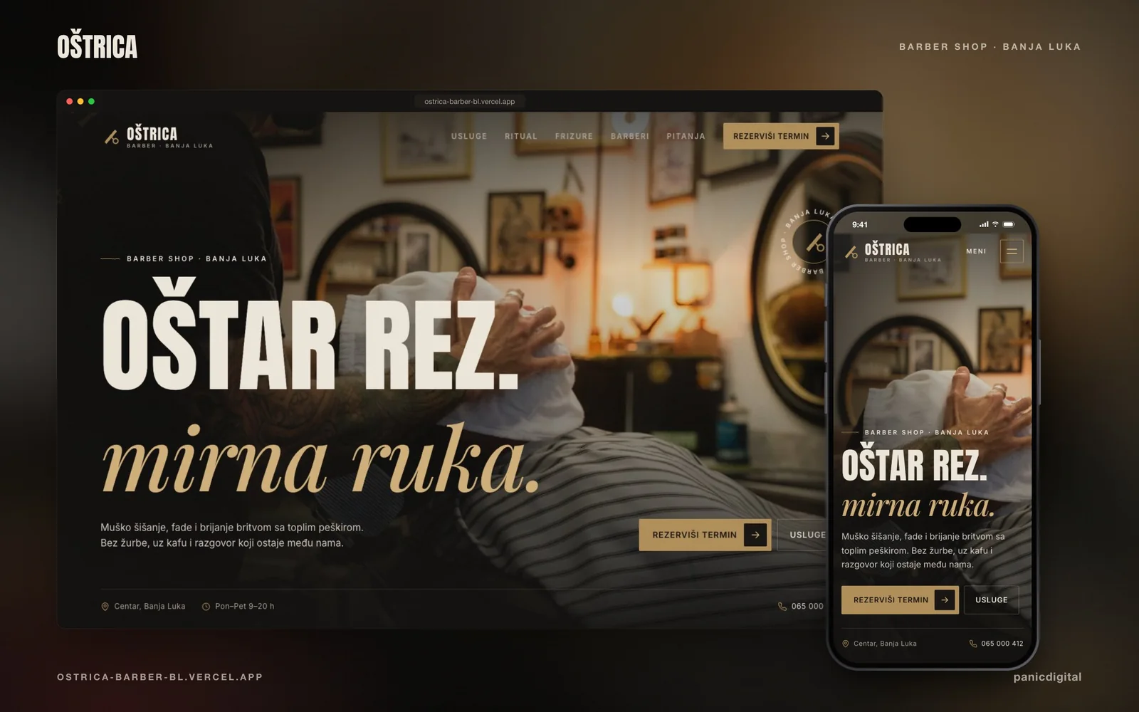 Oštrica Barber Shop project preview