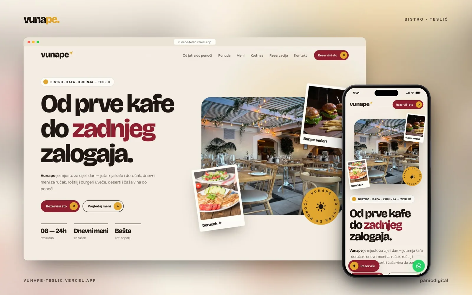 Vunape Bistro pregled projekta