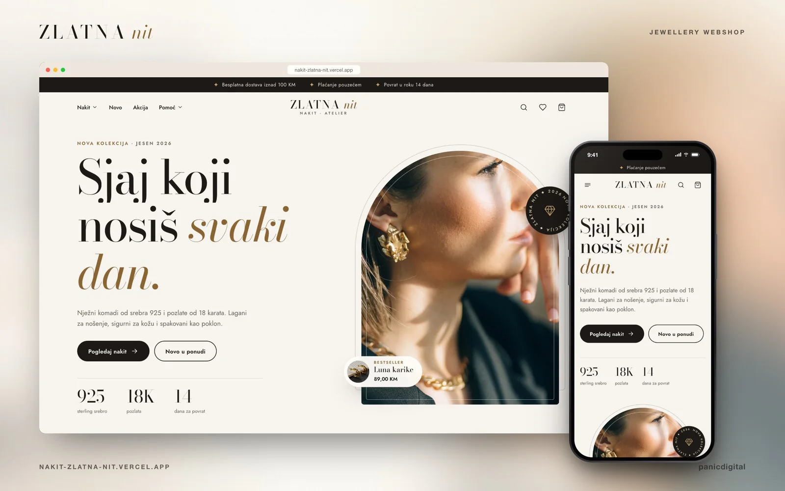 Zlatna nit Jewellery pregled projekta
